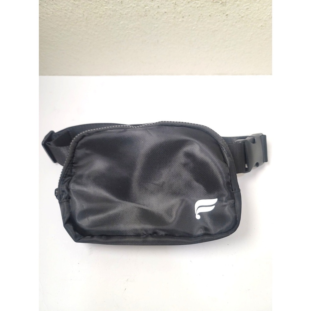 Fabletic Black Belt Bag Adjustable Strap & Multiple Compartments Size 1L